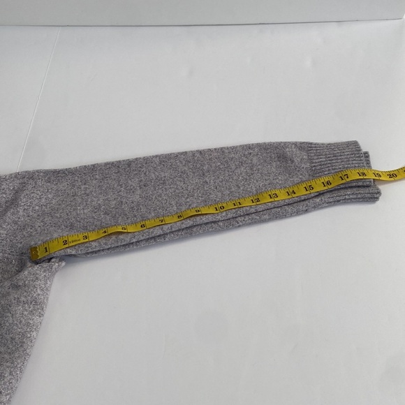 2/$25 Gray Slubby three-quarter zip formal office long sleeve sweater size small - Picture 8 of 10